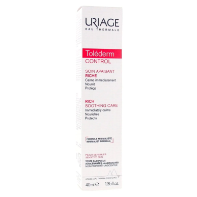 URIAGE Toléderm Control Soin Apaisant Riche 40ml – Soins hydratants et nourrissants / Hydratants peaux sèches | URIAGE - Visage 