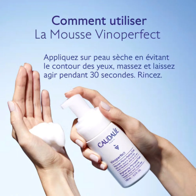 Caudalie Vinoperfect Mousse Micro-Peeling Éclat 100ml – Masques visage et gommage | Caudalie - Visage Tunisie | Miral Parapharma
