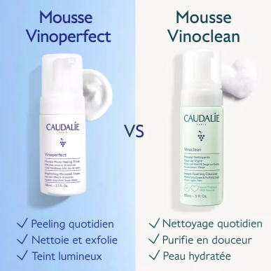 Caudalie Vinoperfect Mousse Micro-Peeling Éclat 100ml – Masques visage et gommage | Caudalie - Visage Tunisie | Miral Parapharma