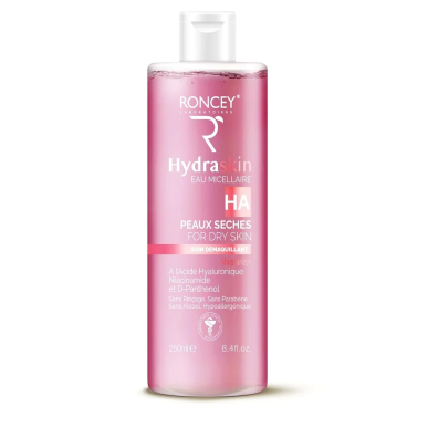 Roncey Hydraskin Eau Micellaire Peau Seche 250ml – Démaquillants, nettoyants visage / Eau micellaire, tonique,  | Roncey - Visag