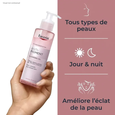 Eucerin Gel Nettoyant Anti-Pigment 200ml – Démaquillants, nettoyants visage / Gel, crème, huile | EUCERIN - Visage Tunisie | Mir