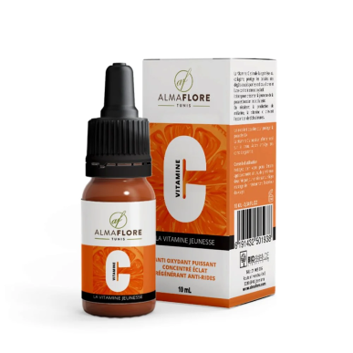 Almaflore Vitamine C 10ml – soins anti-âge et anti-rides / Serum anti âge et ride pour l | ALMAFLORE - Visage Tunisie | Miral Pa