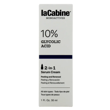 La Cabine Monoactives 10 % Glycolic Acid Sérum Crème 30ml – Masques visage et gommage | La Cabine - Visage Tunisie | Miral Parap
