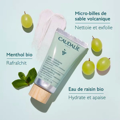 Caudalie Vinoclean Crème Exfoliante Désincrustante 75ml – Masques visage et gommage | Caudalie - Visage Tunisie | Miral Paraphar
