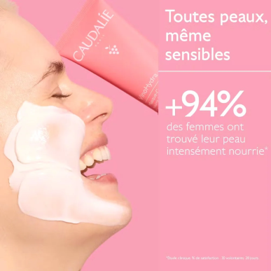 Caudalie VinoHydra Masque Crème Hydratant 75ml – Masques visage et gommage | Caudalie - Visage Tunisie | Miral Parapharmacie