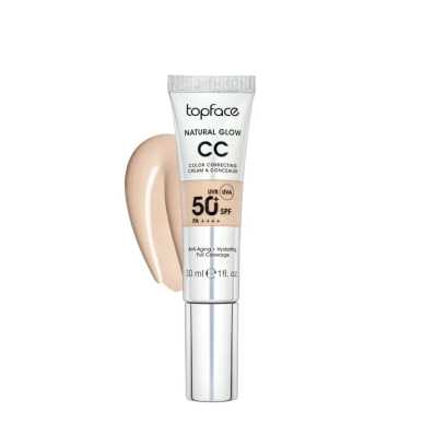 Topface Natural Glow CC Cream et Concealer Warm Cookie 007 – Maquillage | Topface - Visage Tunisie | Miral Parapharmacie