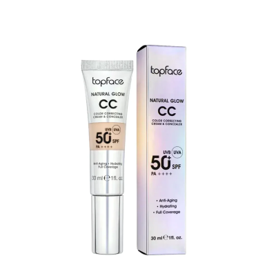 Topface Natural Glow CC Cream et Concealer Warm Cookie 007 – Maquillage | Topface - Visage Tunisie | Miral Parapharmacie