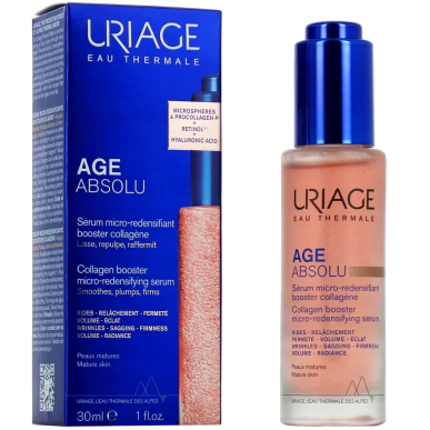 Uriage Age Absolu Sérum Micro-Redensifiant Booster Collagène 30ml – Serums | URIAGE - Visage Tunisie | Miral Parapharmacie