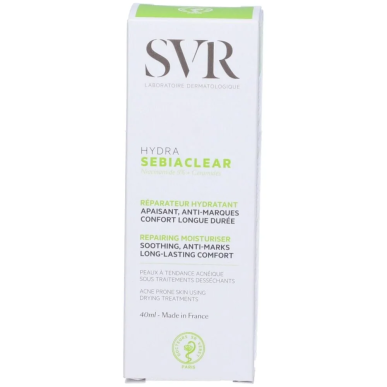 SVR Sebiaclear Hydra Soin Réparateur Apaisant 40ml – Soins peau grasse, mixte et acné / Peaux à imperfections | Sebiaclear - Vis