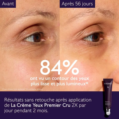 Caudalie Premier Cru La Crème Yeux Anti-Âge Global 15ml – Yeux et Lèvres / Anti-âge yeux | Caudalie - Visage Tunisie | Miral Par