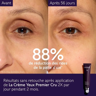 Caudalie Premier Cru La Crème Yeux Anti-Âge Global 15ml – Yeux et Lèvres / Anti-âge yeux | Caudalie - Visage Tunisie | Miral Par