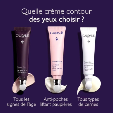 Caudalie Premier Cru La Crème Yeux Anti-Âge Global 15ml – Yeux et Lèvres / Anti-âge yeux | Caudalie - Visage Tunisie | Miral Par