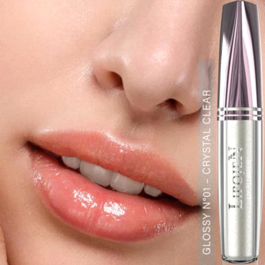 Lipojen Lip Plumper Glossy N°01 – Crystal Clear – Maquillage / Rouge à lèvres et crayon | Lipojen - Visage Tunisie | Miral Parap