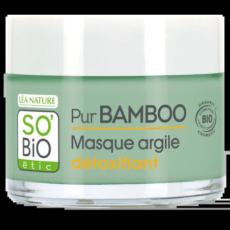 SO BIO Pur Bamboo Masque Argile Détoxifiant Bio 50ml – Masques visage et gommage | SO BiO - Visage Tunisie | Miral Parapharmacie
