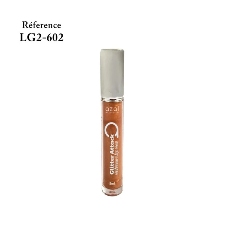 Azal Lip Gloss Glitter Attack 602 5ml – Maquillage / Rouge à lèvres et crayon | Azal - Visage Tunisie | Miral Parapharmacie