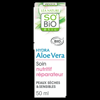SO BIO Hydra Aloe Vera Soin Nutritif Réparateur 50ml – Soins hydratants et nourrissants | SO BiO - Visage Tunisie | Miral Paraph