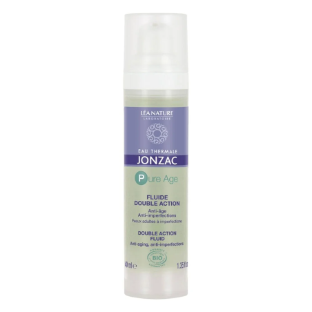 Jonzac Pure Age Fluide Double Action Bio 40ml – Soins peau grasse, mixte et acné / Peaux à imperfections | Jonzac - Visage Tunis