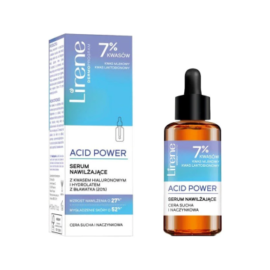 LIRENE Acid Power Serum Hydratant A L’hydrolat de Bleuet 30ml – Soins hydratants et nourrissants / hydratants toutes peaux | Lir