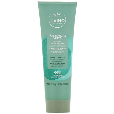Laino Pâte d’Argile Verte 350g – Masques visage et gommage | Laino - Visage Tunisie | Miral Parapharmacie