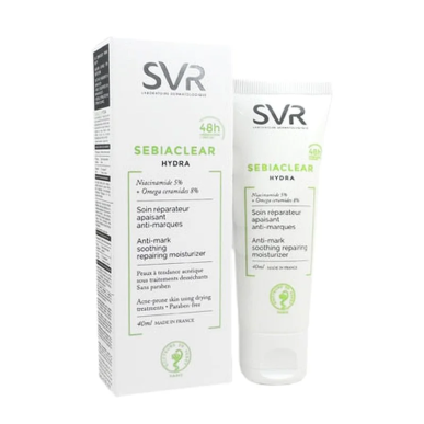 SVR Sebiaclear Hydra Soin Réparateur Apaisant 40ml – Soins peau grasse, mixte et acné / Peaux à imperfections | Sebiaclear - Vis