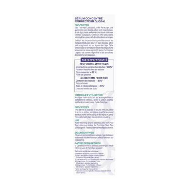 Jonzac Pure Age Sérum Concentré Correcteur Global Bio 30ml – Anti tâches / Serum anti tache | Jonzac - Visage Tunisie | Miral Pa