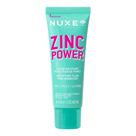 Nuxe Zinc Power Fluide Matifiant Réducteur de Pores 40ml – Soins peau grasse, mixte et acné / Peaux à imperfections | NUXE - Vis
