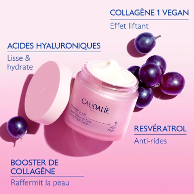 Caudalie Resveratrol-Lift Recharge Crème Tisane de Nuit 50ml – soins anti-âge et anti-rides | Caudalie - Visage Tunisie | Miral 