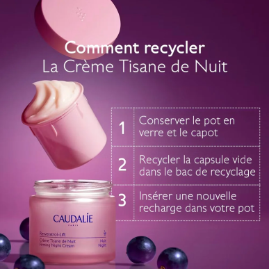 Caudalie Resveratrol-Lift Recharge Crème Tisane de Nuit 50ml – soins anti-âge et anti-rides | Caudalie - Visage Tunisie | Miral 
