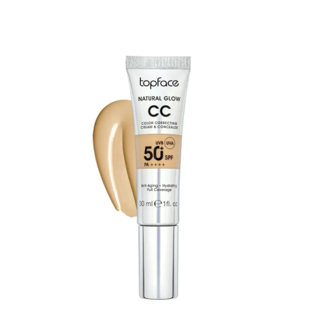Topface Natural Glow CC Cream et Concealer Dark Sand 008 – Maquillage | Topface - Visage Tunisie | Miral Parapharmacie