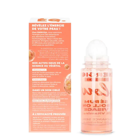 Energiqa Serum Roll On Visage Glow 2% Vitamine C 30ml