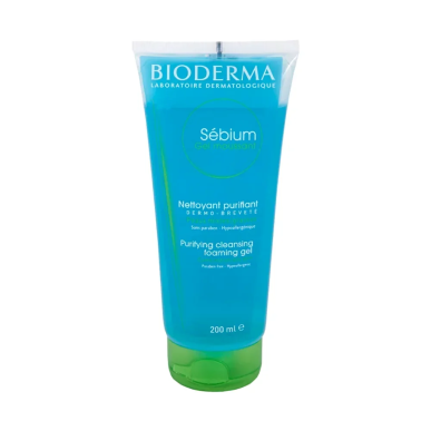 BIODERMA Sebium Gel Moussant Purifiant Tube 200ml – Soins peau grasse, mixte et acné / Nettoyage | BIODERMA - Visage Tunisie | M