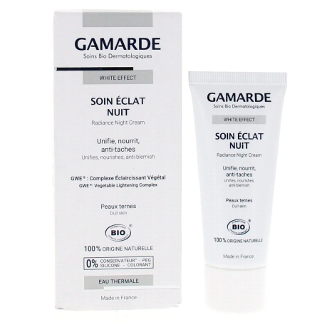 Gamarde White Effect Soin Eclat Nuit Bio 40ml