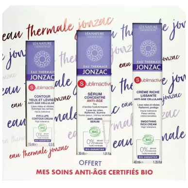 JONZAC Coffret Mes Soins Anti Age Certifies Bio – soins anti-âge et anti-rides / Rides installées | Jonzac - Visage Tunisie | Mi