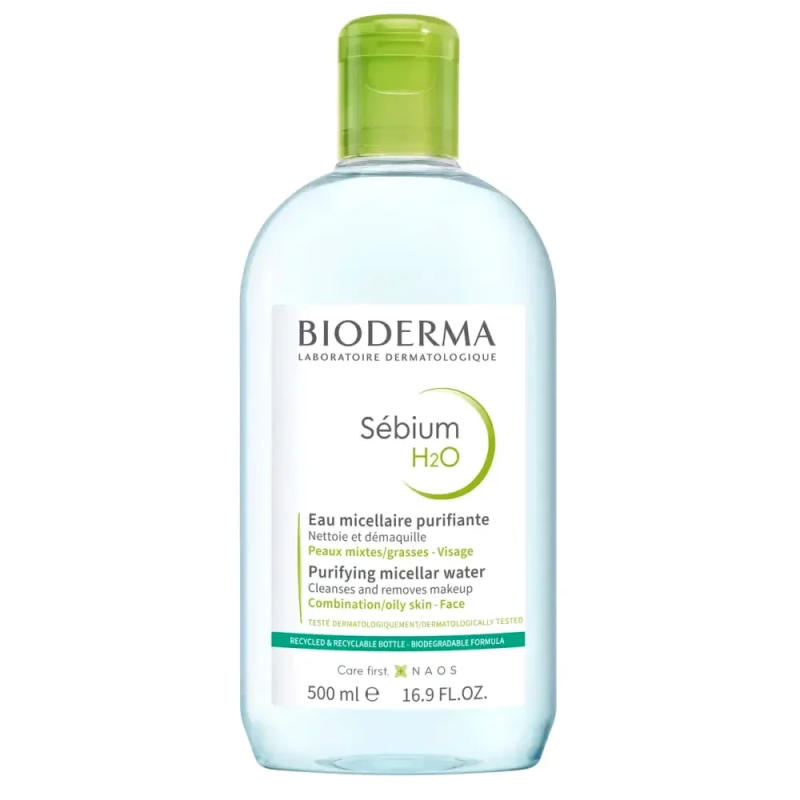 BIODERMA Sébium H2O Eau Micellaire Démaquillante 500ml