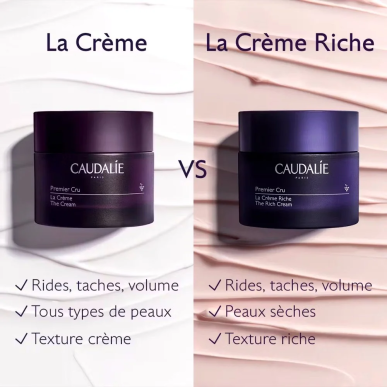 Caudalie Premier Cru La Crème Riche Anti-Age 50ml – soins anti-âge et anti-rides | Caudalie - Visage Tunisie | Miral Parapharmac