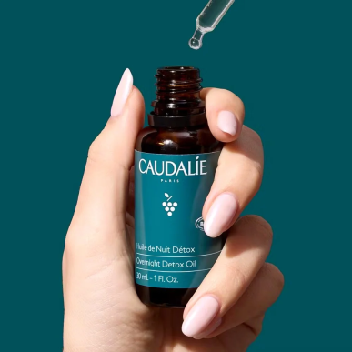 Caudalie Huile de Nuit Détox Bio 30ml – Démaquillants, nettoyants visage / Lait, mousse, émulsion | Caudalie - Visage Tunisie | 