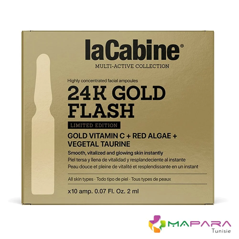 La Cabine 24K Gold Flash Édition Limitée 10 Ampoule