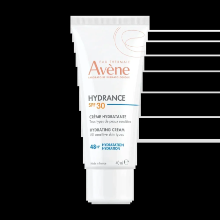 Avene Hydrance Crème Hydratante 48H SPF30 40ml – Soins hydratants et nourrissants | AVENE - Visage Tunisie | Miral Parapharmacie