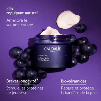 Caudalie Premier Cru La Crème Riche La Recharge 50ml – soins anti-âge et anti-rides | Caudalie - Visage Tunisie | Miral Paraphar