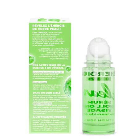 Energiqa Serum Roll On Visage Clear 2% Niacinamide et Zinc 30ml