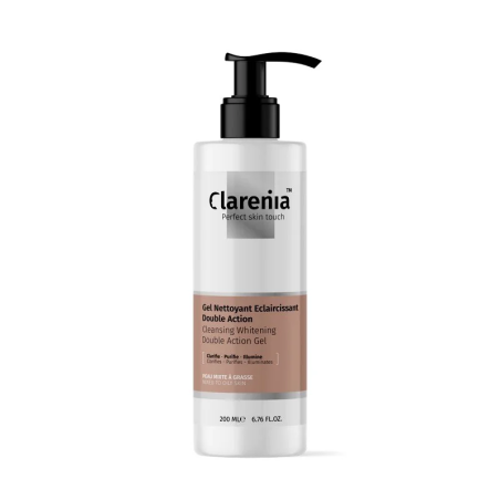 CLARENIA Gel Nettoyant Eclaircissant Double Action PNS 200 ml – Démaquillants, nettoyants visage / Gel, crème, huile | CLARENIA