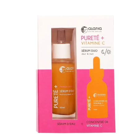ALANIA Purete + Vitamine C Serum Duo Jour et Nuit – Soins hydratants et nourrissants / hydratants toutes peaux | ALANIA - Visage