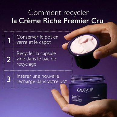 Caudalie Premier Cru La Crème Anti-Âge Recharge 50ml – soins anti-âge et anti-rides | Caudalie - Visage Tunisie | Miral Paraphar
