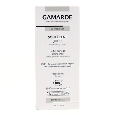 Gamarde White Effect Soin Eclat Jour Bio 40ml – Soin éclaircissants | Gamarde - Visage Tunisie | Miral Parapharmacie