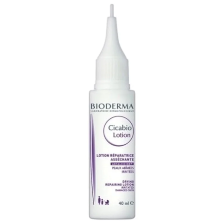 BIODERMA Cicabio Lotion Reparatrice Assechante Peaux Lesees 40ml – Démaquillants, nettoyants visage / Cotons démaquillants, lin 