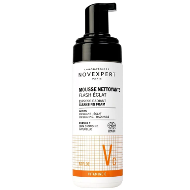 NOVEXPERT Mousse Nettoyante Flash Eclat 150ml vitamine C – Démaquillants, nettoyants visage / Lait, mousse, émulsion | NOVEXPERT
