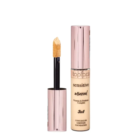 Topface Concealer 3in1 Contour Foundation Vitamin & Prebiotic Complex 002 – Maquillage / Anti Cerne et Correcteur | Topface - Vi