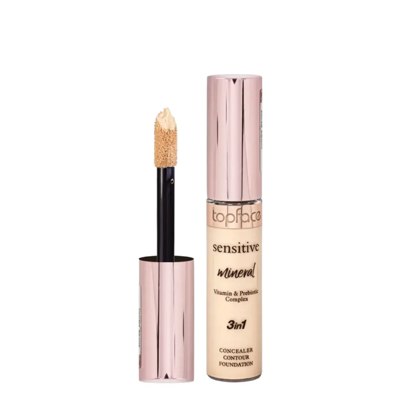 Topface Concealer 3in1 Contour Foundation Vitamin & Prebiotic Complex 001