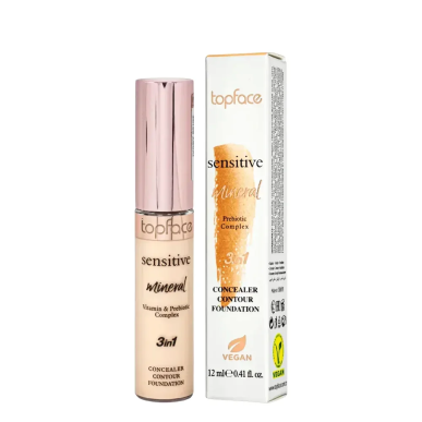 Topface Concealer 3in1 Contour Foundation Vitamin & Prebiotic Complex 001 – Maquillage / Fond de teint | Topface - Visage Tunisi