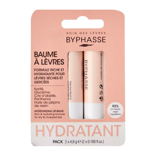 BYPHASSE Baume Lèvres Hydratant 2 x 4.8gr – Yeux et Lèvres / Sticks baumes lèvres et réparateurs | Byphasse - Visage Tunisie | M
